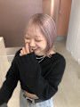 [JILI]ピンクグレージュ ハイトーンボブ☆川口