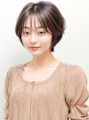 大人可愛い透けバング艶髪ウルフショートp2　フレンチバング