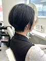 黒髪を活かした艶のあるショートボブ！