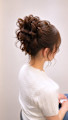 【北新地ヘアセット】シースルーお団子