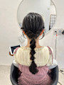 編みおろしヘアセット♪yu