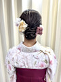 卒業式ヘアセット×袴着付け♪yu