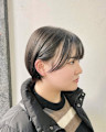 ショート×丸みショート×前髪あり×顔周りレイヤー×横浜