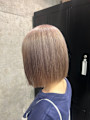 グレージュ×ボブ