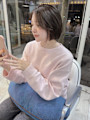 ぷつっとボブ×ストレートパーマ