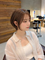 小顔に見える耳掛けくびれショート