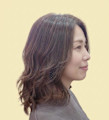​大人可愛い波巻きミディ×白髪ぼかし