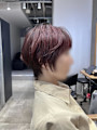◇大人40代50代60代ショートボブ丸みショート白髪ぼかし