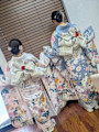 ご姉妹で色違いのお揃い。結婚式お呼ばれ振袖コーディネート