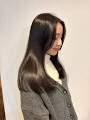 ブラウンカラー 髪質改善 ケアカラー ミディアム ロング