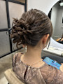 お呼ばれシニョンヘアー