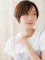 ミルクブラウン大人かわいいベリーショートマッシュ20代30代