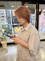 ショートレイヤー　コーラルベージュ　ウルフ