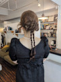 お呼ばれヘアセット　#カチモリヘアセットアレンジ