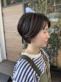 大人可愛い丸みショートスタイル