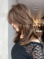 ロンググレージュ韓国ヘアオリーブベージュ_ba580591