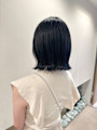 透明感たっぷり♪ブルーブラックボブ