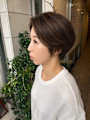 大人ヘアショートボブ艶髪透明感カラー上品カット