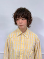 ショートウルフ　パーマ　毛先ブリーチ履歴あり