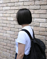手入れが簡単なシンプルボブ