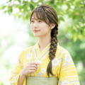 大人可愛いシンプル編みおろし浴衣アレンジ