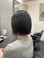 ホリスティック縮毛矯正×切りっぱなしボブ