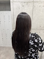 柔らかい縮毛矯正　ダークパープル