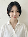 大人可愛い黒髪アッシュブラックハンサムショートレイヤーp1