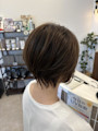 大人女性に似合う丸みショートボブ