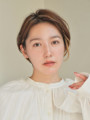 ショート・ボブ/丸顔/前髪あり/絶壁解消/30代/40代