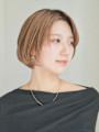 ショート・ボブ/丸顔/前髪あり/絶壁解消/30代/40代