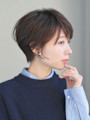 ショート・ボブ/丸顔/前髪あり/絶壁解消/30代/40代