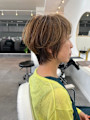 短めのマッシュショートで夏を涼しく！元重