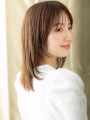 ミルクブラウン大人美人顔周りレイヤーウルフカット30代40代