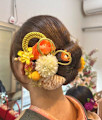 振袖ダブルシニヨンヘア