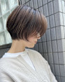 ショート×白髪ぼかし