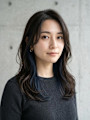 ロングヘアアレンジ/ローライト/ダークルーインナー/内はね