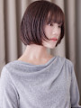 小顔シャギーカット大人ショートヘア黒髪ミニボブ20代30代