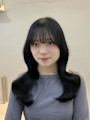 黒髪ワンホンロング