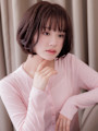 黒髪ダークアッシュ大人ショートヘア立体感丸みボブ20代30代