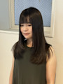 酸性ストレートにグレージュブラウン