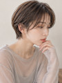 ショートボブ アッシュ 透明感カラー 顔周りカット 20代