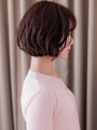 黒髪ダークアッシュ大人ショートヘア立体感丸みボブ20代30代