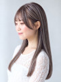 自然になじむ白髪ぼかし×ロングストレート