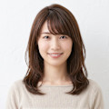 【30代】斜めバングのひし形ナチュラルミディ
