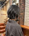 大人可愛い外ハネ切りっぱなしボブ【493スタイル】