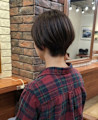 上品な丸みが引き立つナチュラルショートボブ【495スタイル】