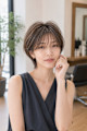 大人女性の上品な丸みショートヘア
