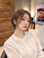 白髪ぼかしで白髪を活かすくびれショート