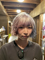 ペールラベンダー×ゆるボブ